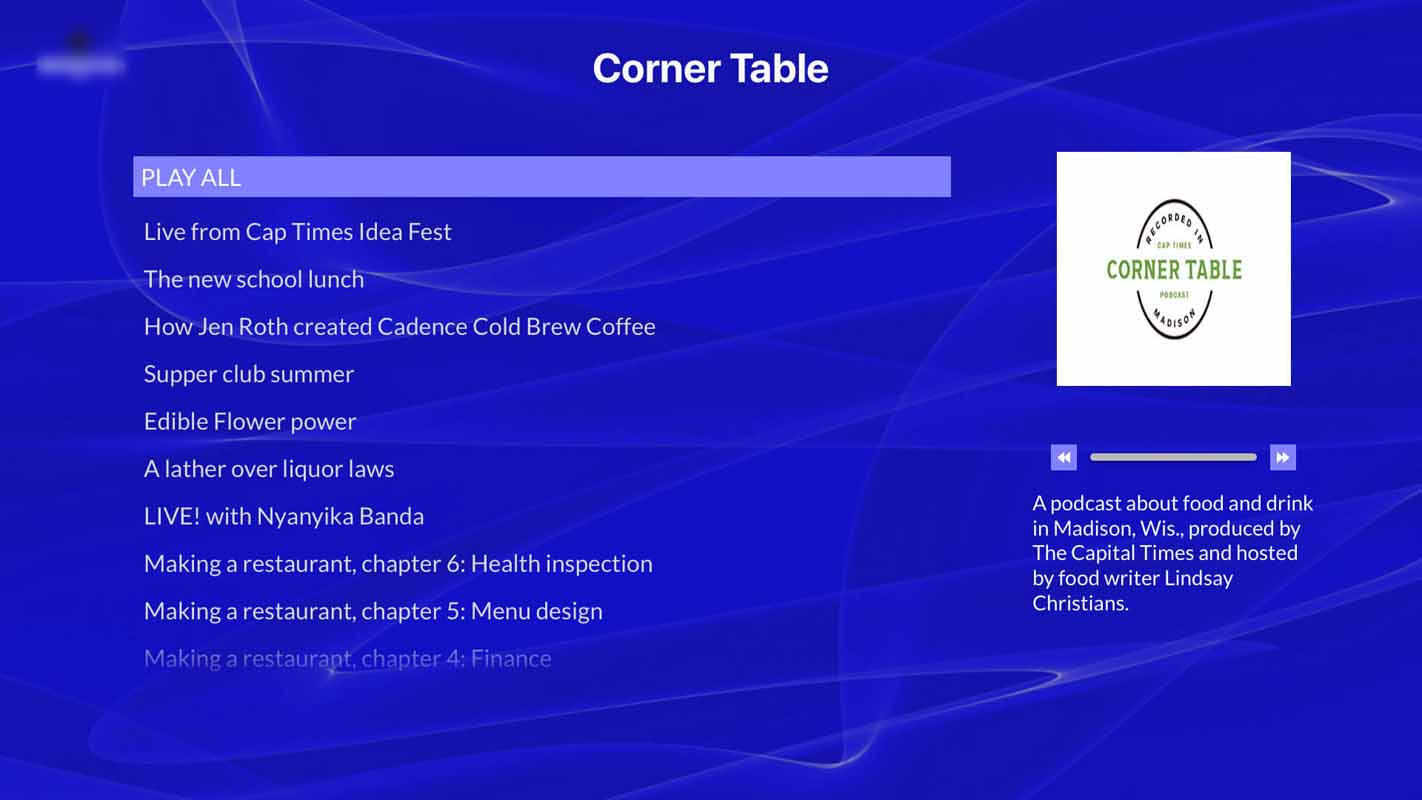 Corner Table Apple TV App